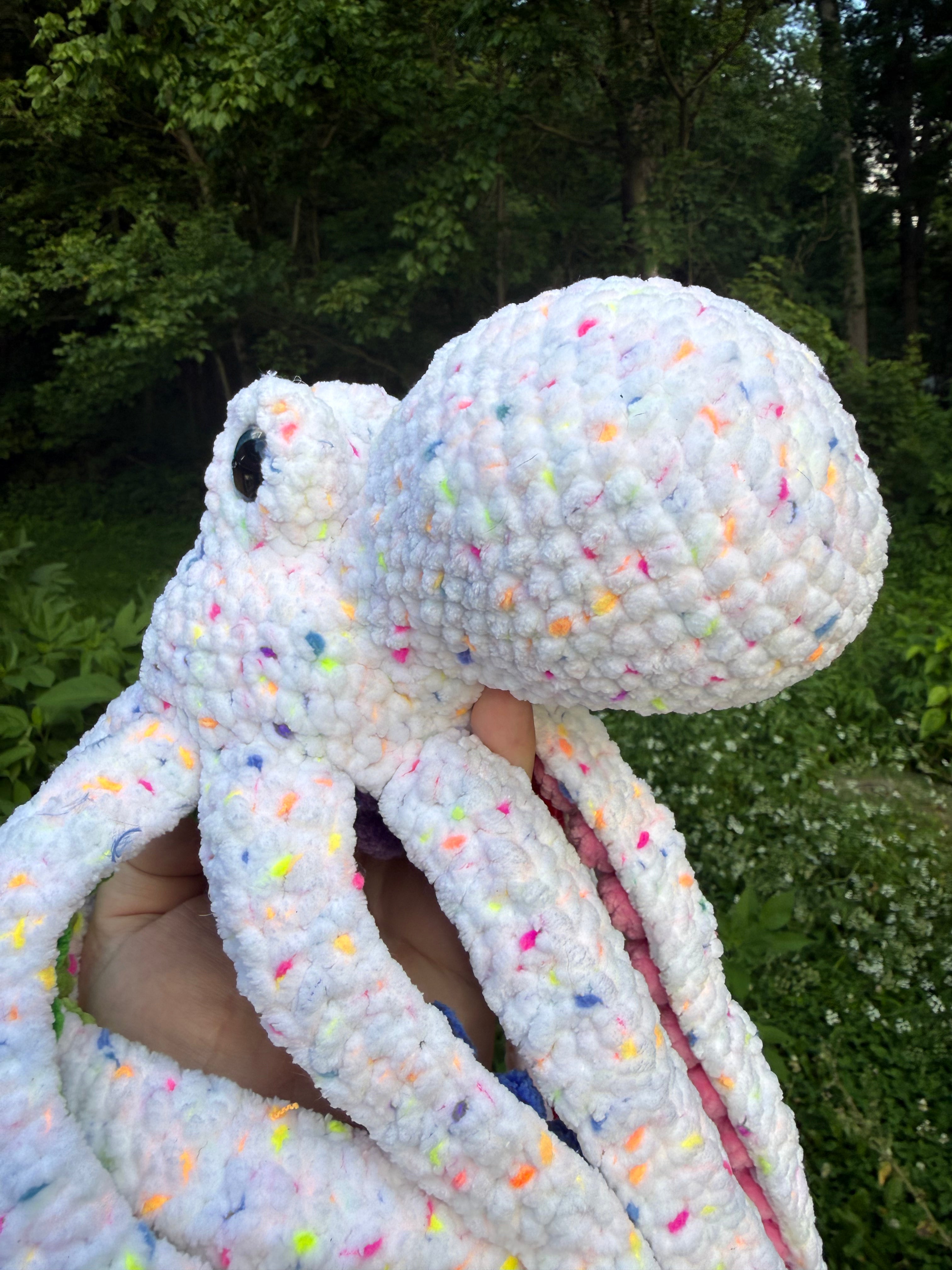 Funfetti Rainbow Octopus Plush - 24”